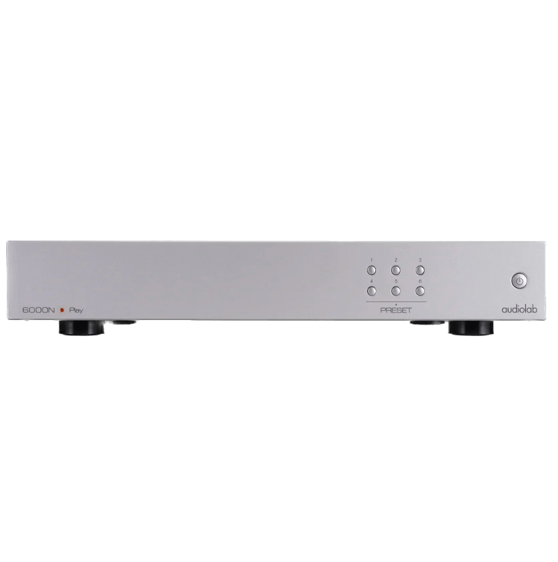 Audiolab 6000N Play Audio Streaming Player in Silver, front