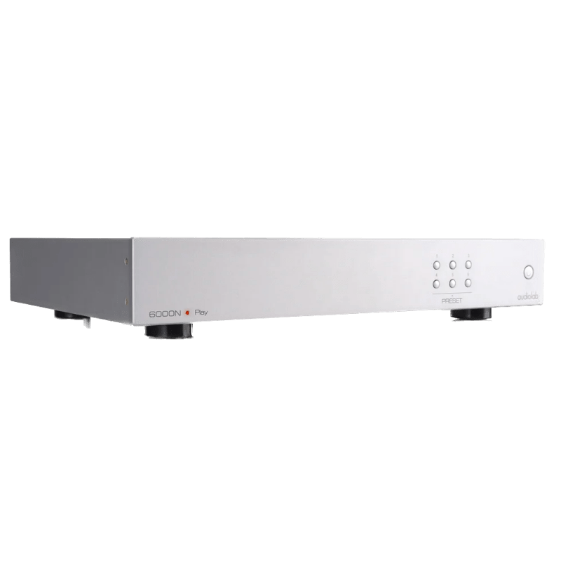 Audiolab 6000N Play Audio Streaming Player, in black, angled right