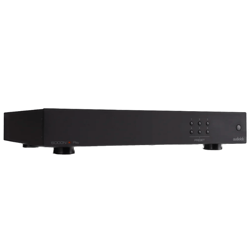 Audiolab 6000N Play Audio Streaming Player, in black, angled right