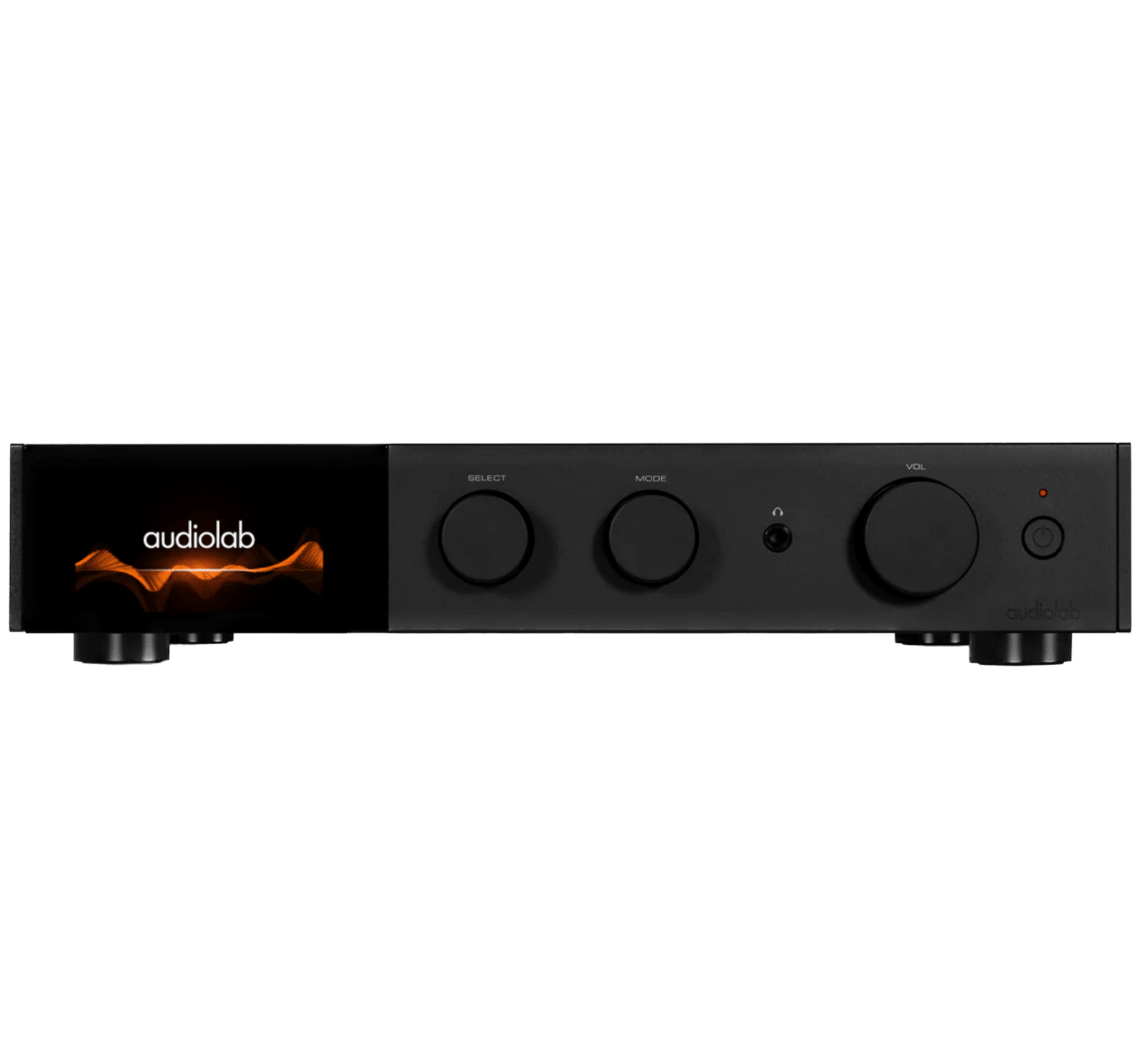 Audiolab 9000A Integrated Amplifier in black.  Front