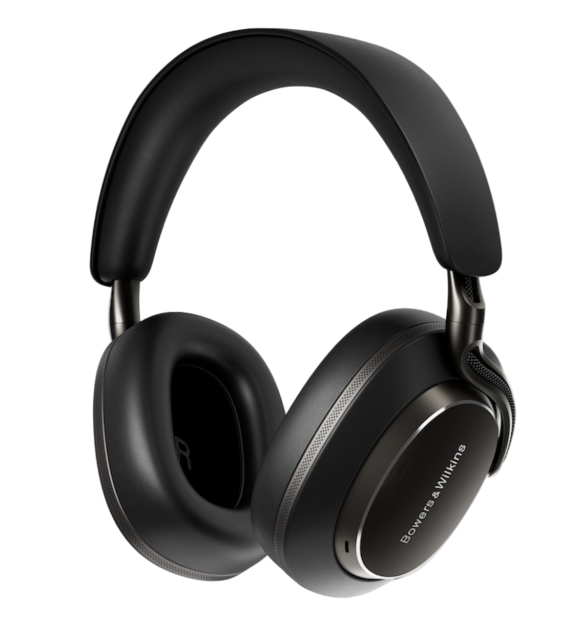 Bowers and Wilkins Px8 S2 Noise Cancelling Headphones in Onyx Black, right cup shown