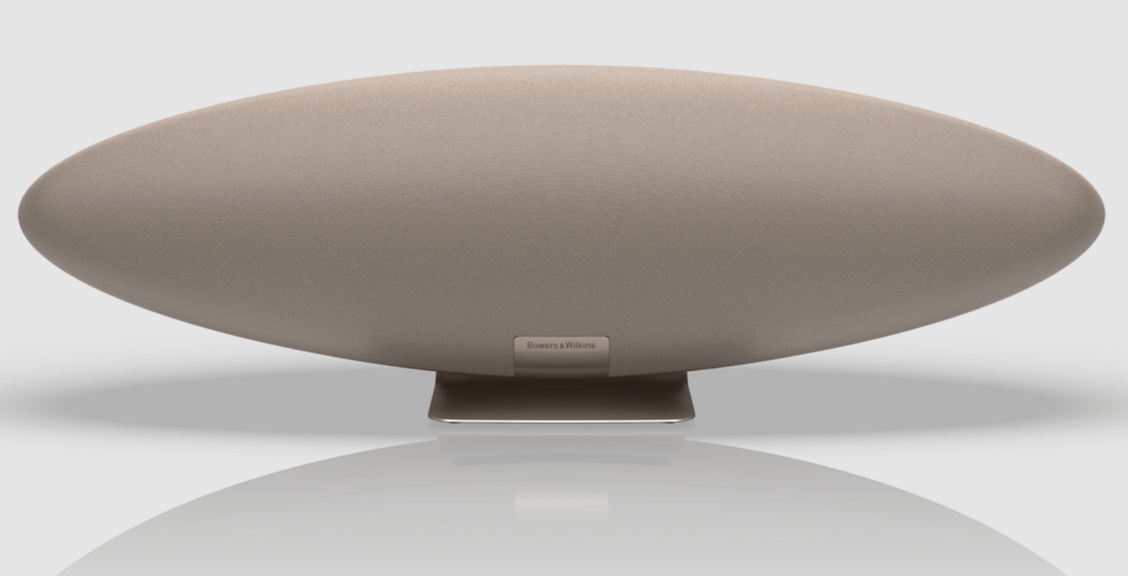 Bowers & Wilkins Zeppelin Pro Edition Wireless Speaker, in solar gold. Front of unit