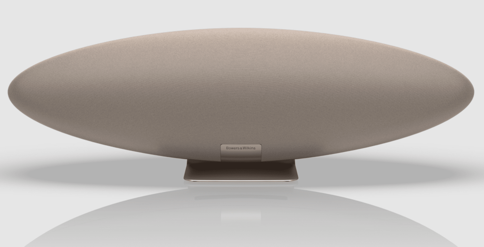 Bowers & Wilkins Zeppelin Pro Edition Wireless Speaker, in solar gold. Front of unit