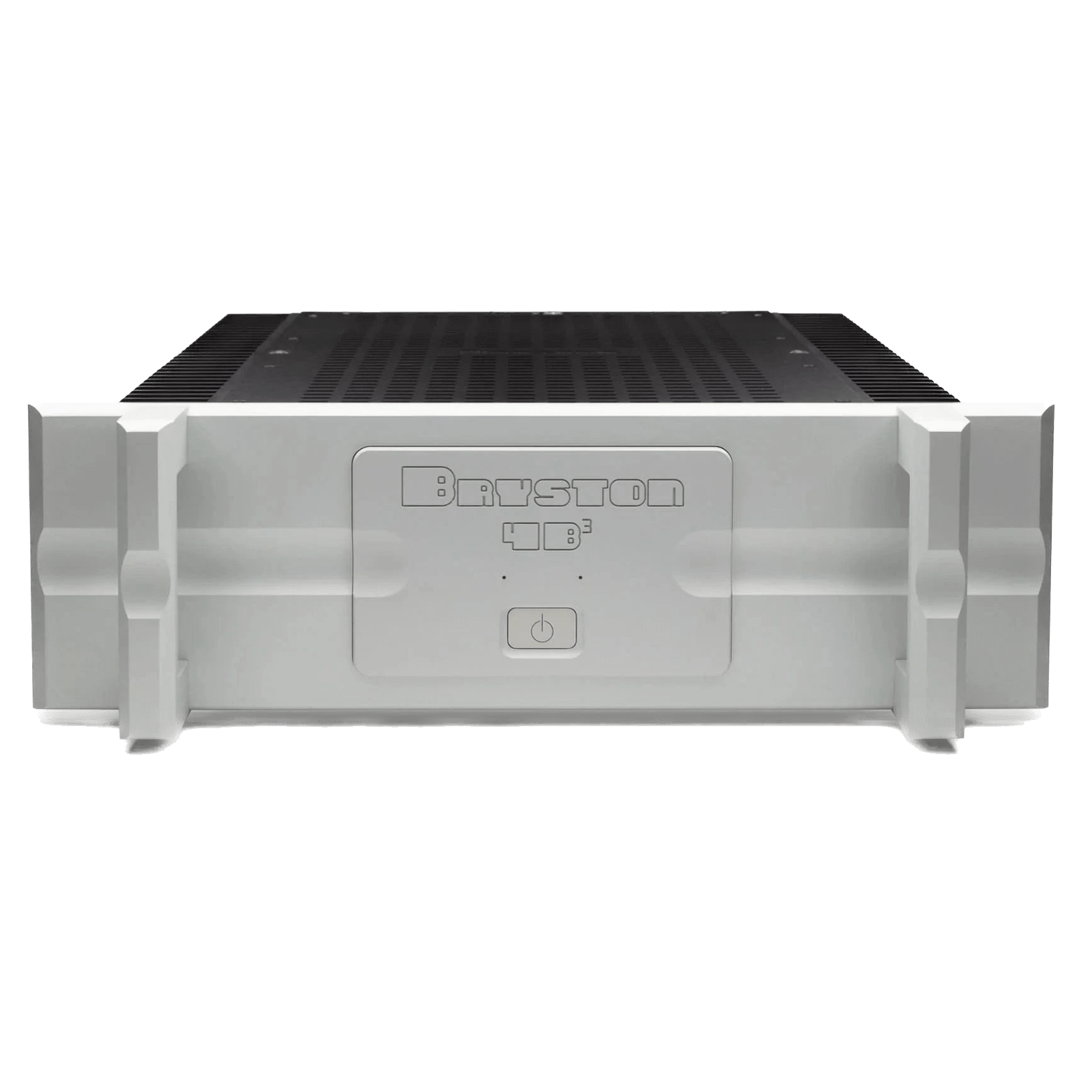 Bryston 4B Cubed Dual-Mono Amplifier with 19 inch faceplate in silver front