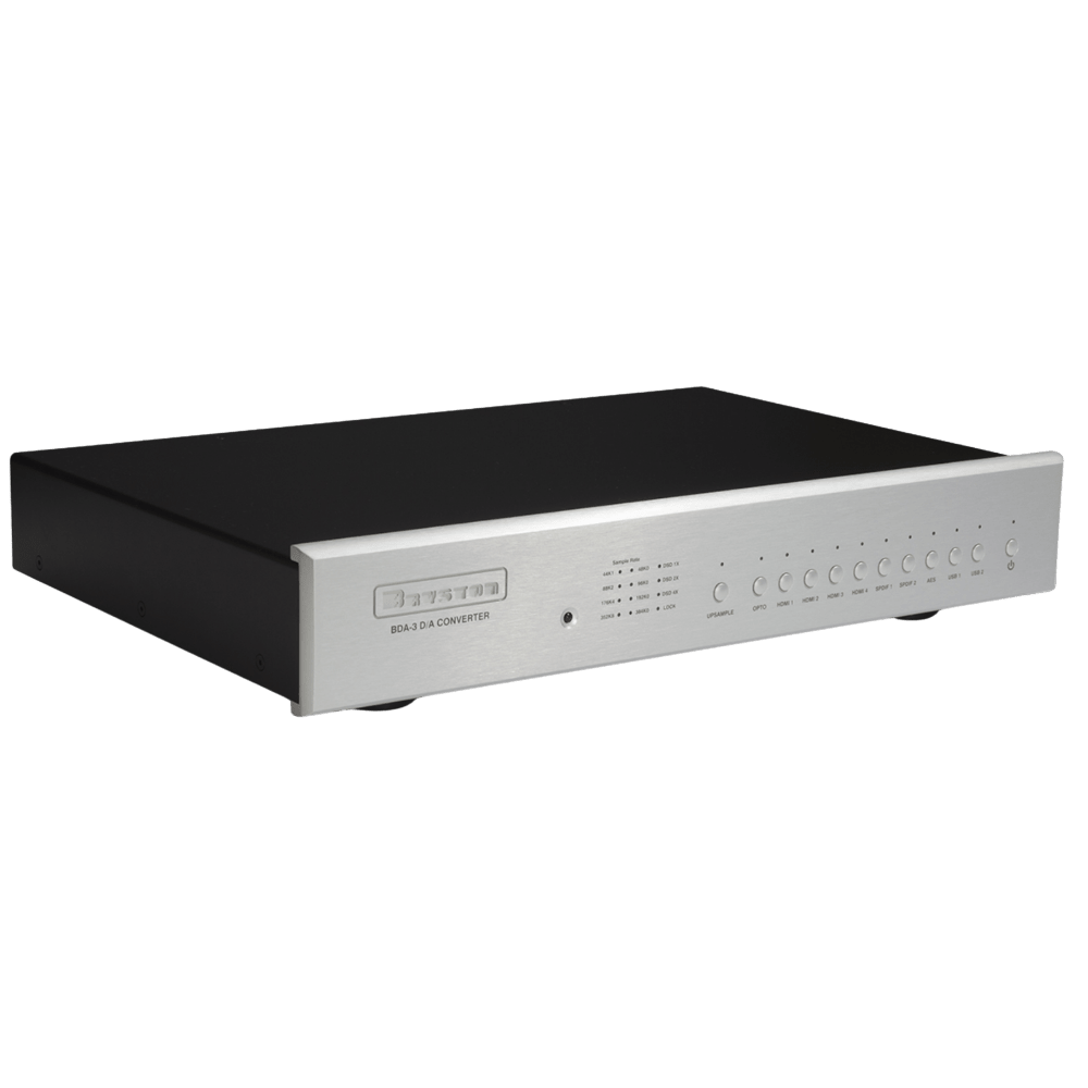 Bryston BDA-3 Digital to Analogue Converter in Silver, angled image