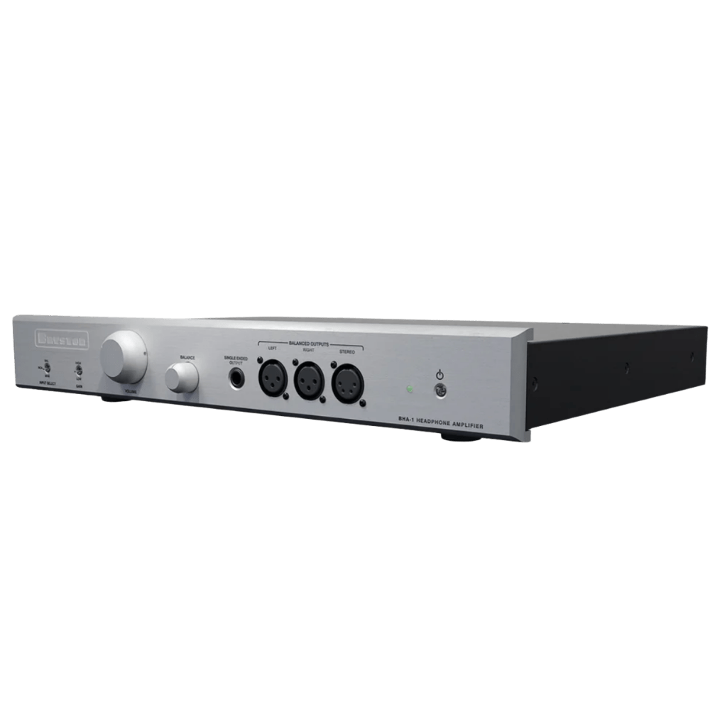Bryston BHA-1 Headphone Amplifier in Silver, angled