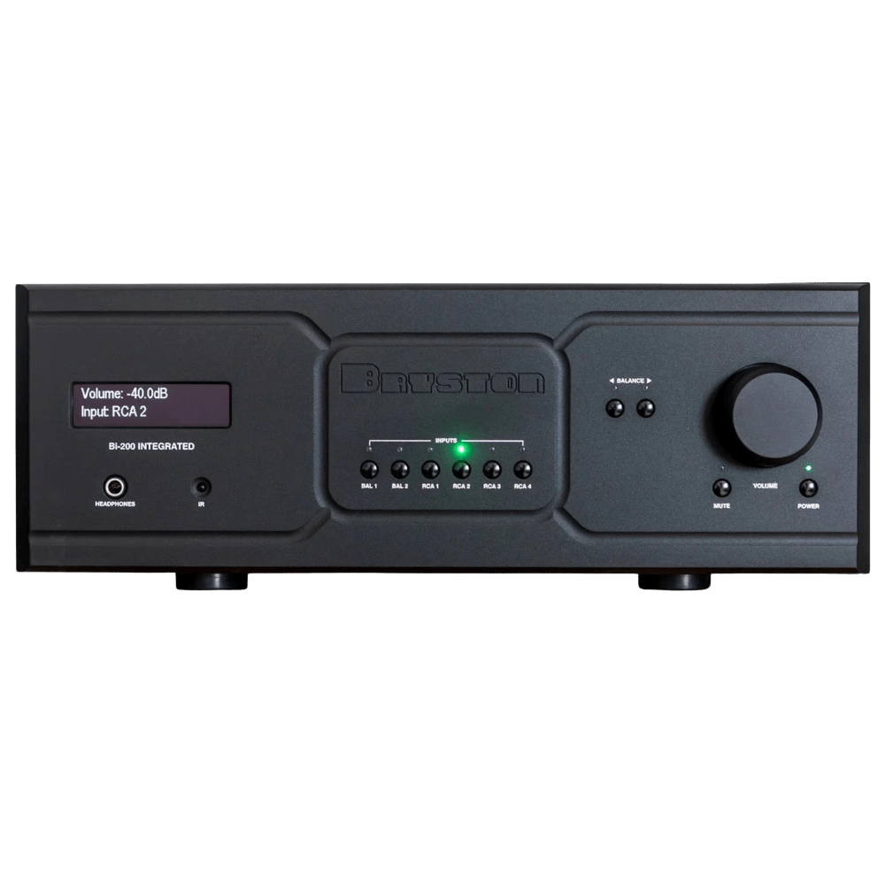 Bryston Bi-200 Integrated Amplifier in black, front
