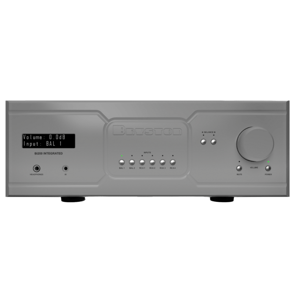 Bryston Bi-200 Integrated Amplifier in Silver, front