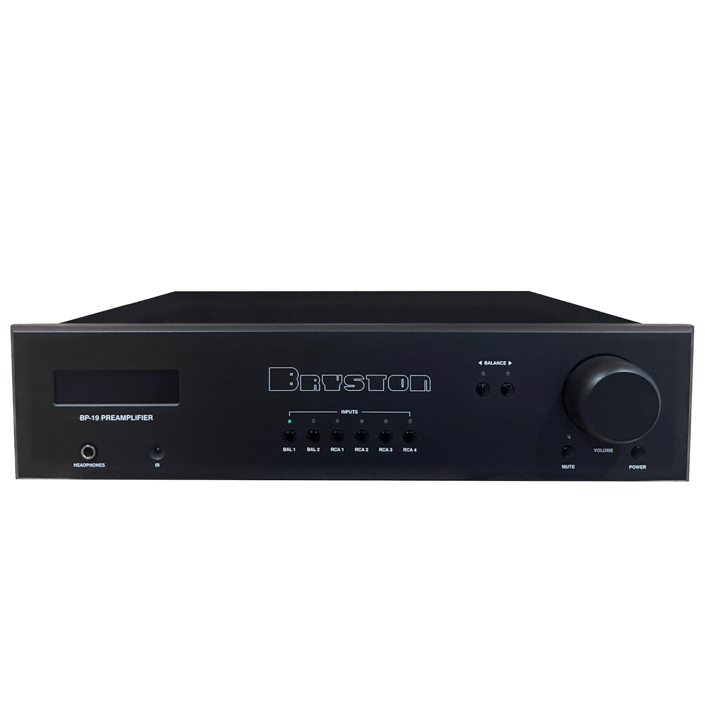 Bryston BP-19 Analog Preamplifier in black, front of unit