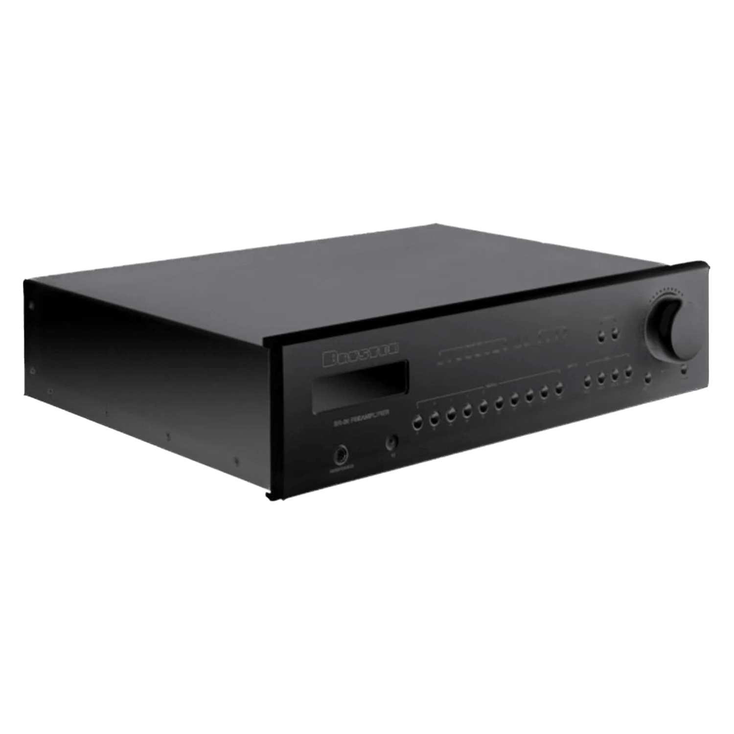 Bryston BR-20 Preamplifier with DAC and Streamer in Black, angled image