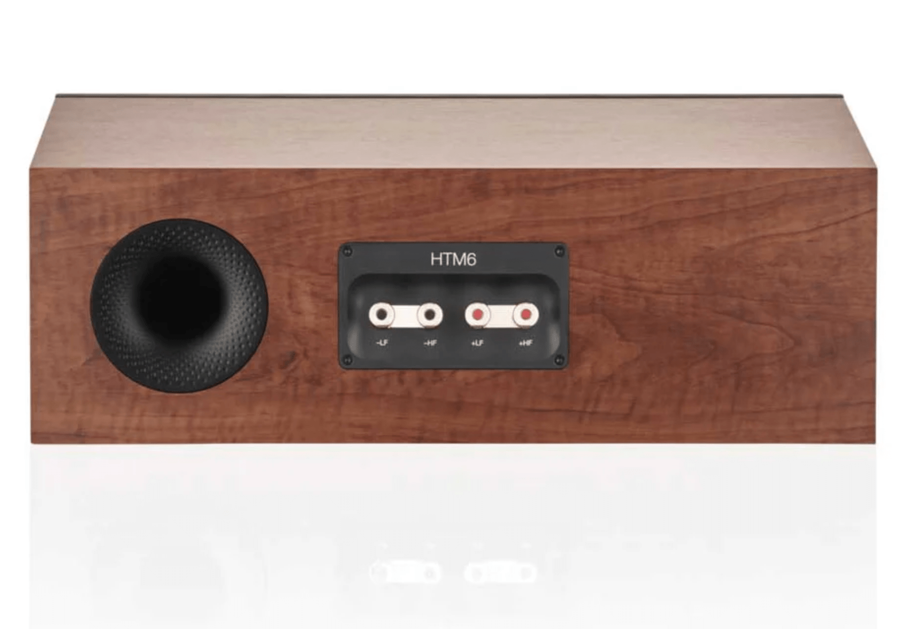 B&W HTM6 S3 Centre Channel Speaker in Cherry/Black. Back image