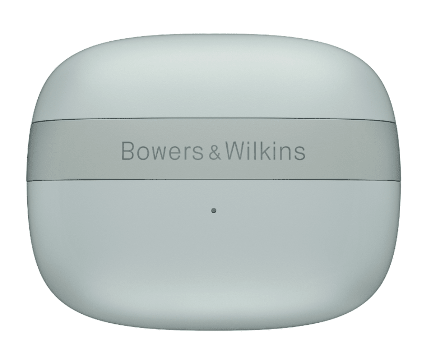 B&W Pi6 Wireless Earbuds in Forest Green, case