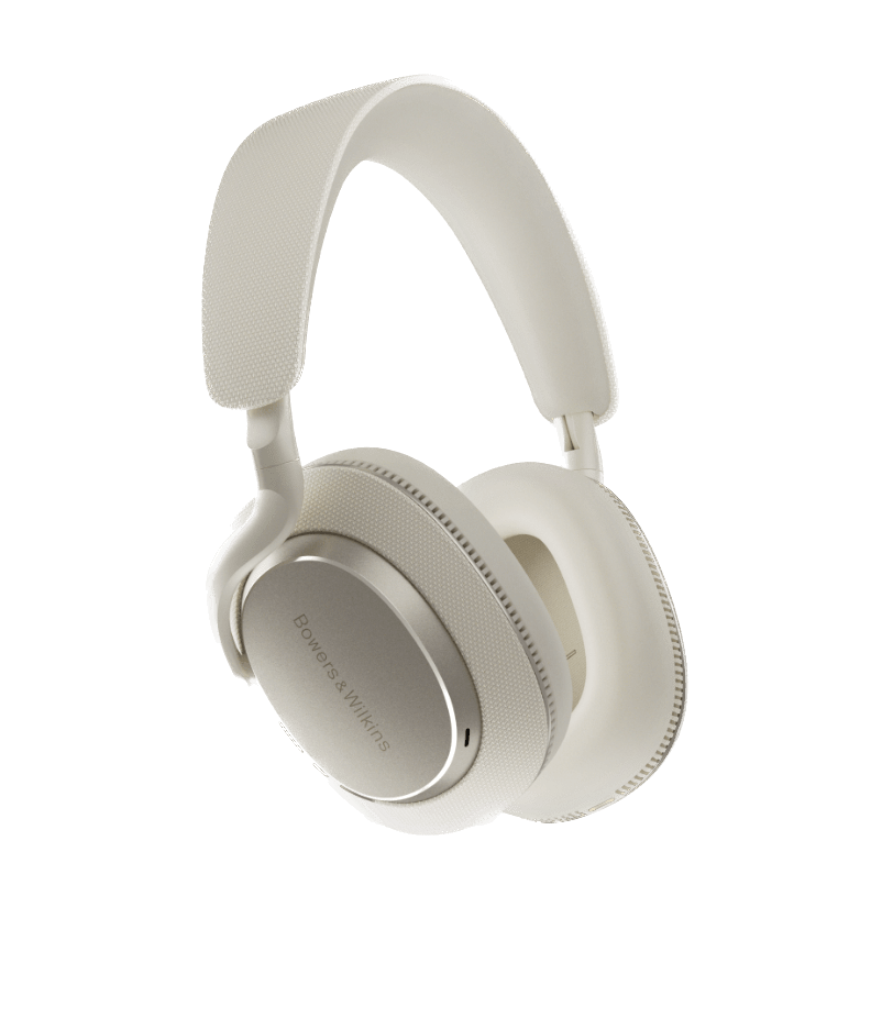 B&W Px7 S3 Noise Cancelling Headphones in Canvas White, angled