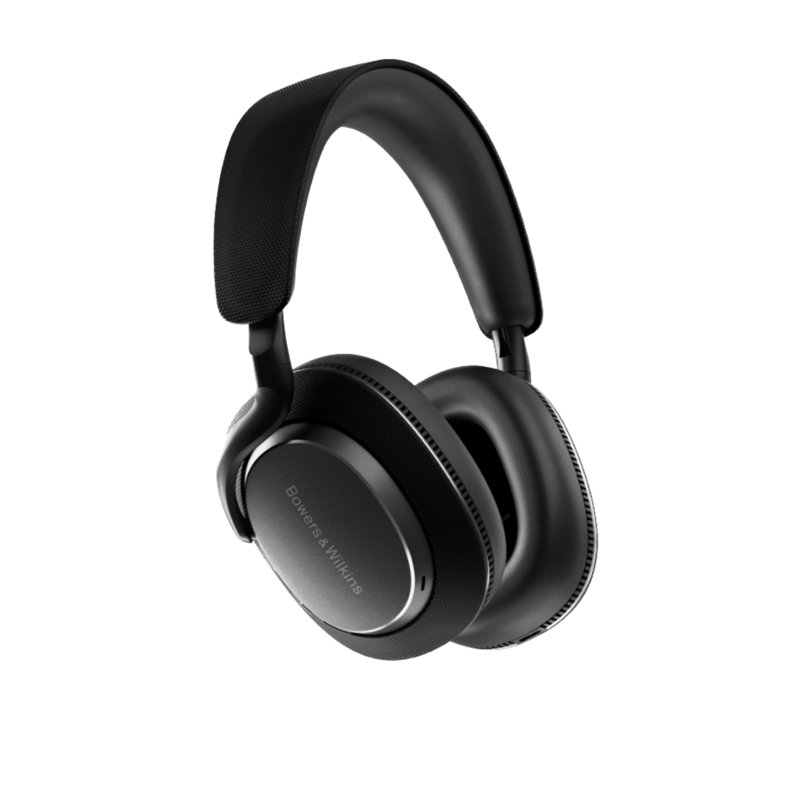 B&W Px7 S3 Noise Cancelling Headphones in Anthracite Black, angled
