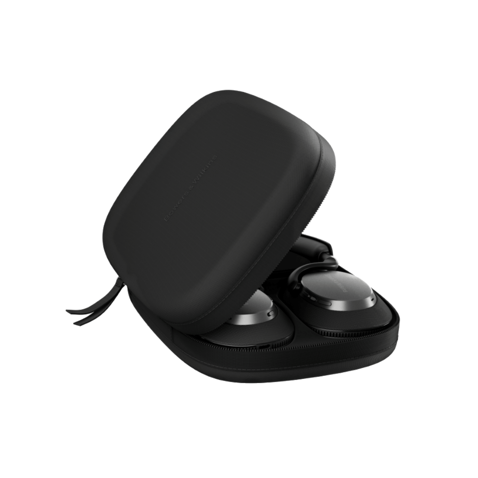 B&W Px7 S3 Noise Cancelling Headphones in Anthracite Black, in their case.