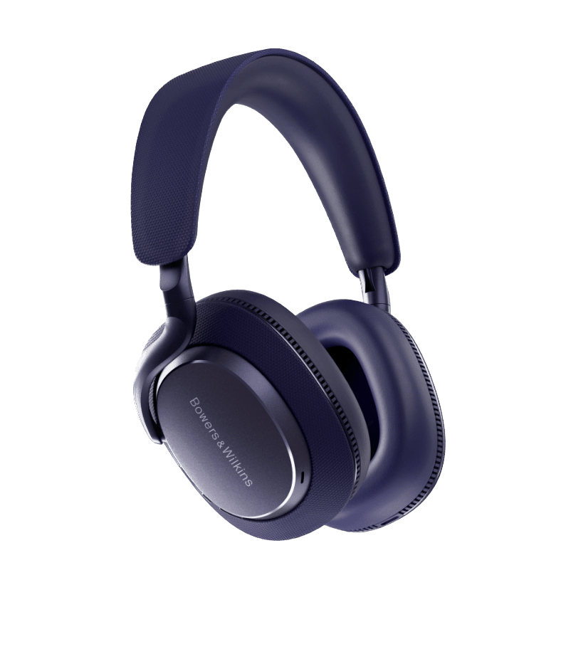 B&W Px7 S3 Noise Cancelling Headphones in Indigo Blue, angled