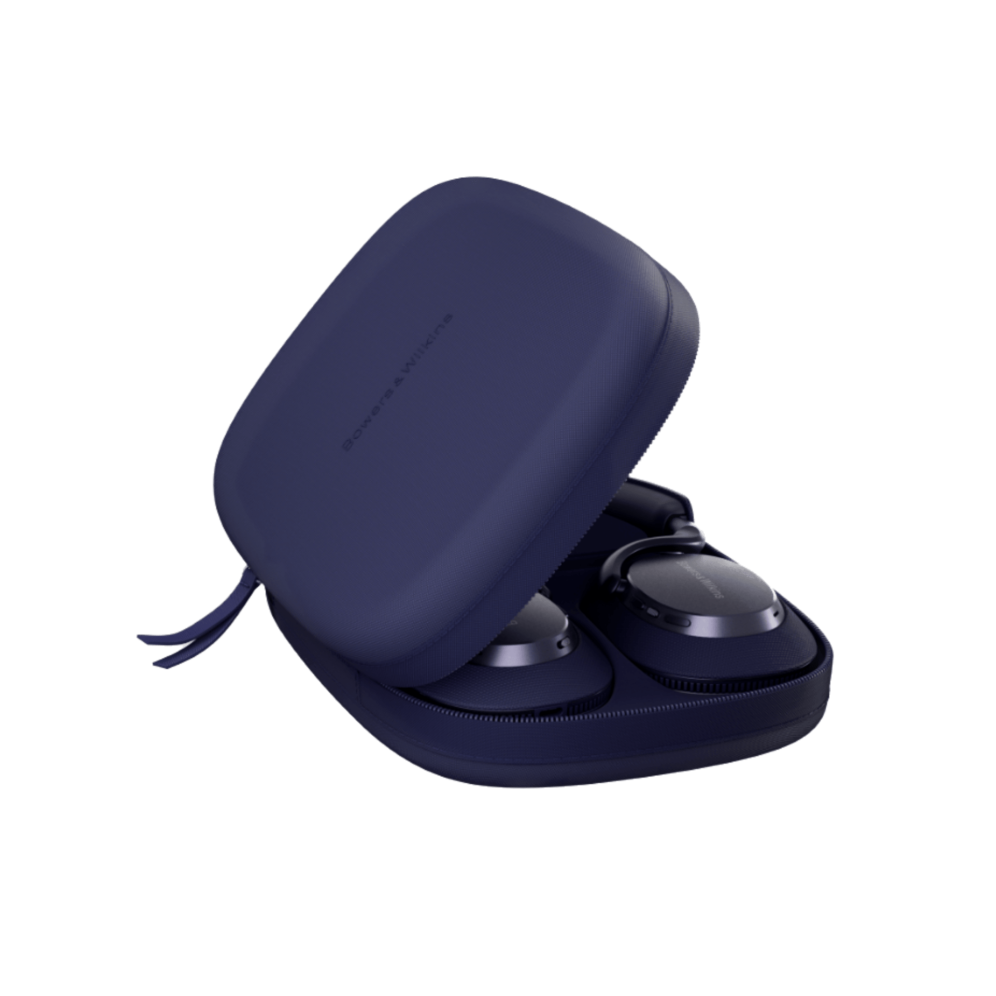 B&W Px7 S3 Noise Cancelling Headphones in Indigo Blue, angled
