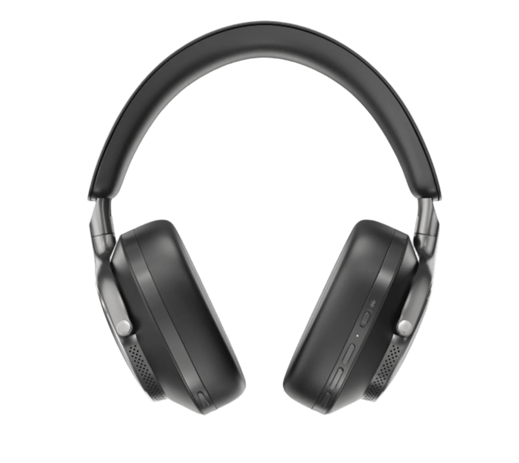 B&W Px8 Noise Cancelling Headphones in Black. Image of controls