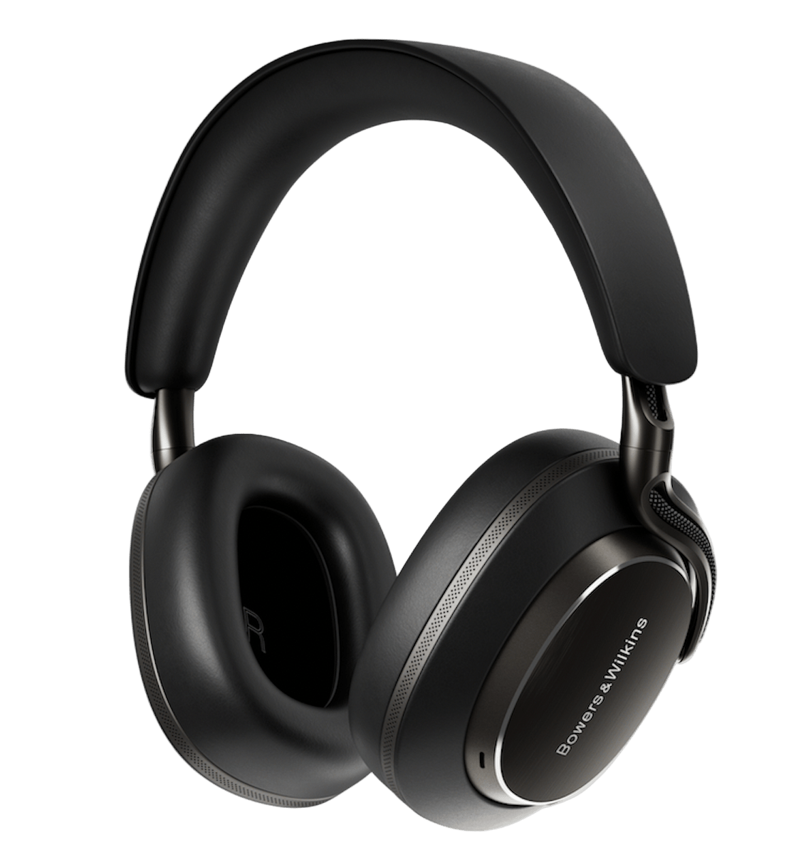 Bowers and Wilkins Px8 S2 Noise Cancelling Headphones in Onyx Black, right cup shown