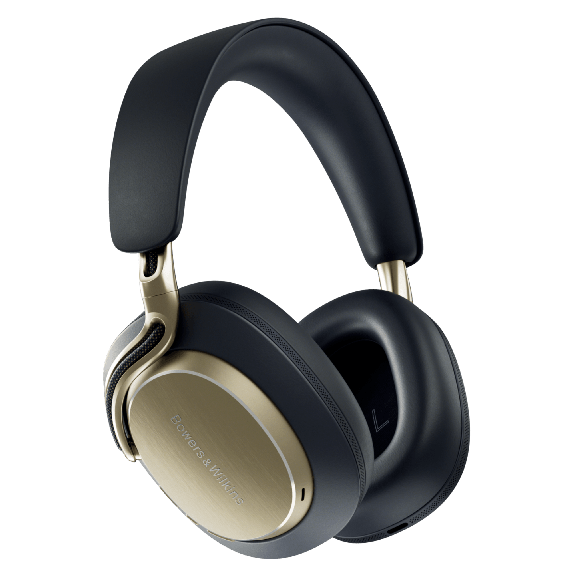 Bowers and Wilkins Px8 S2 Noise Cancelling Headphones in Midnight Blue, angled view