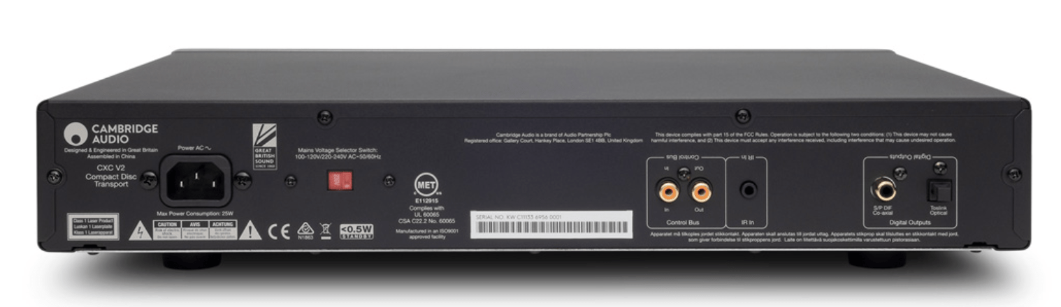 Cambridge Audio CXC CD Transport Series 2 in Gray, back