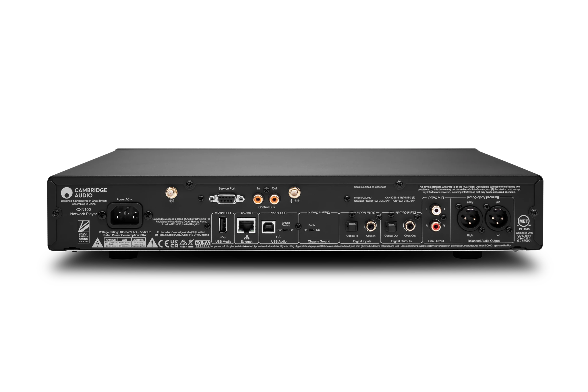 Cambridge Audio CXN 100 Network Player, back