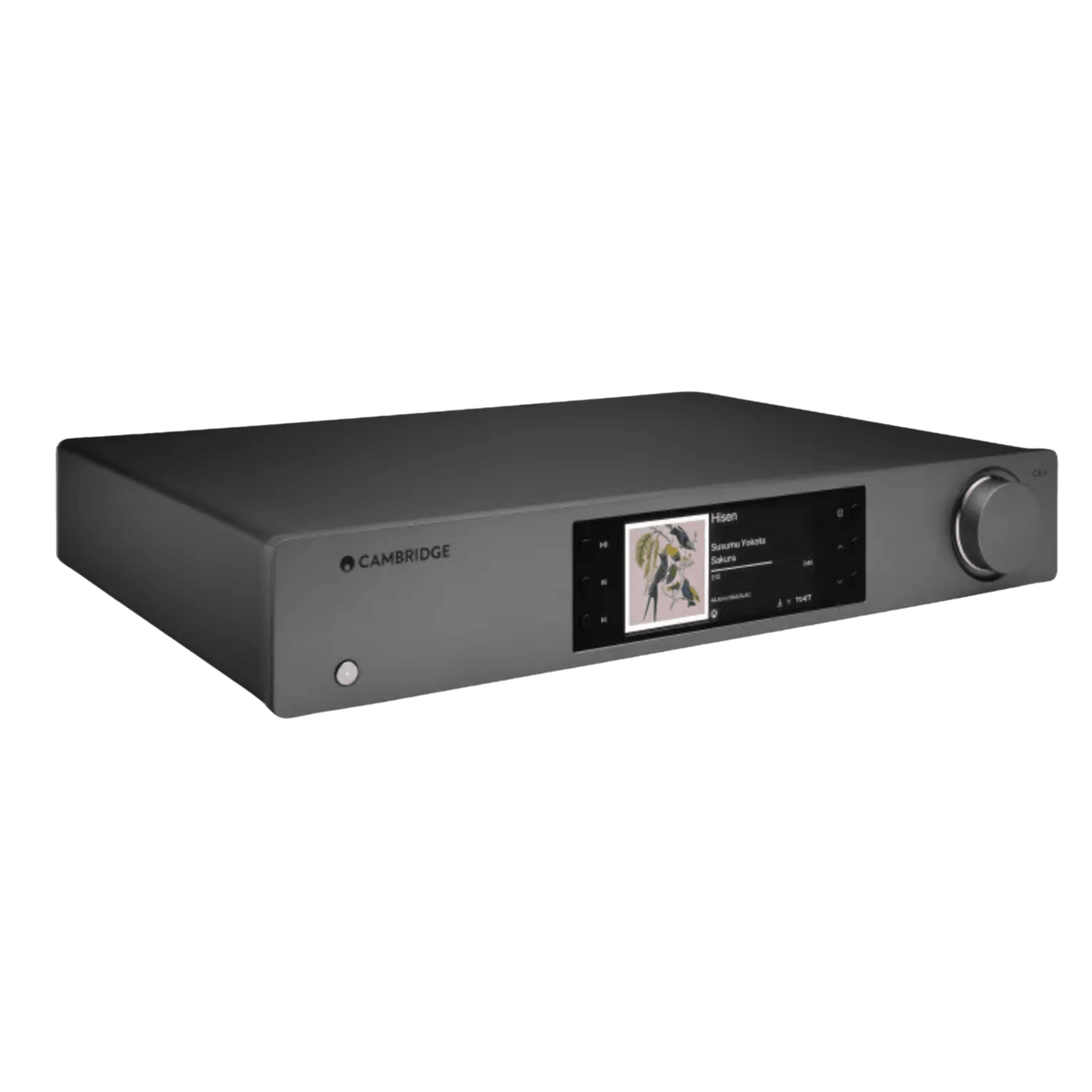 Cambridge Audio CXN100 SE Network Player in Lunar Grey, angled with top and side shown