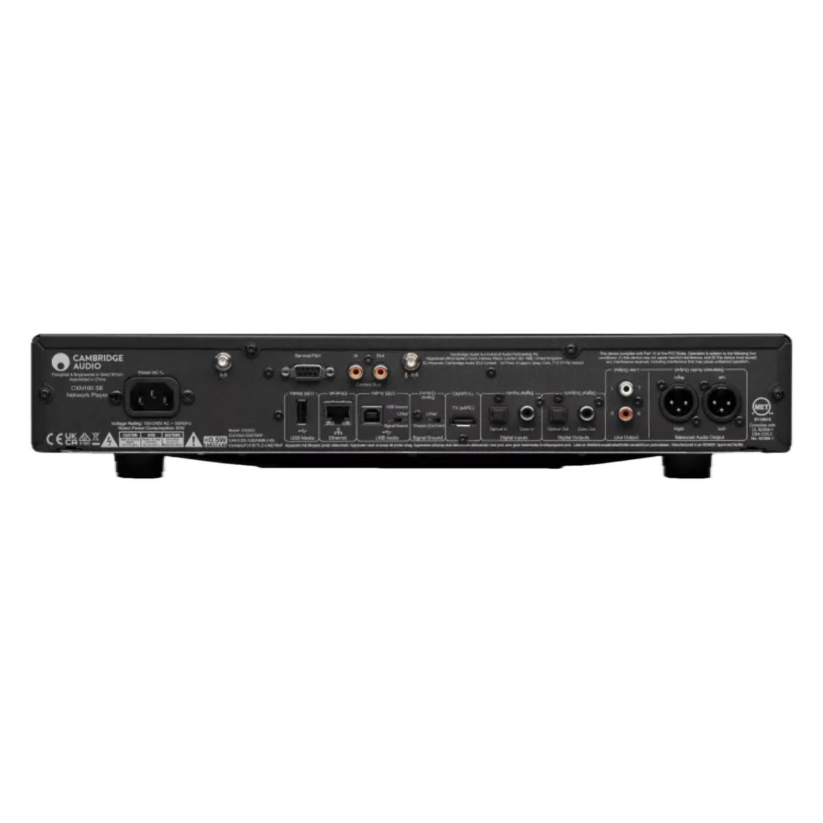 Cambridge Audio CXN100 SE Network Player, rear of unit