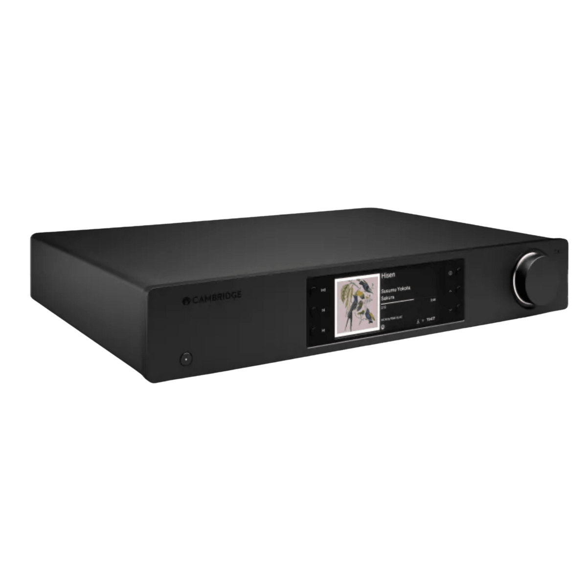 Cambridge Audio CXN100 SE Network Player in Black, angled with top and side shown