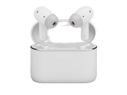 Cambridge Audio Melomania A100 True Wireless Headphones with ANC in White, with Case, pooping up