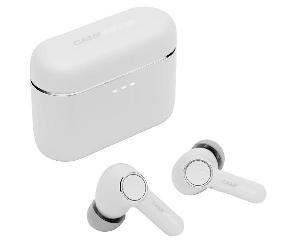Cambridge Audio Melomania A100 True Wireless Headphones with ANC in White, with Case