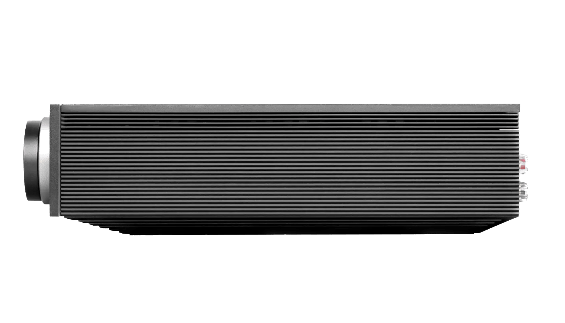 Cambridge Audio EVO 150 SE Streaming Amplifier, profile with metal look side panel