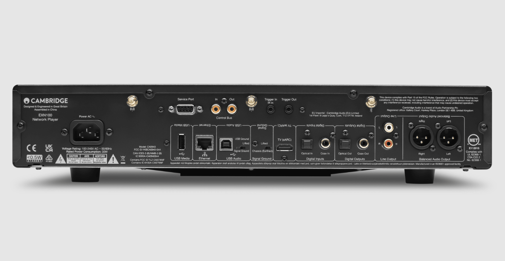 Cambridge Audio EXN100 Network Player, back