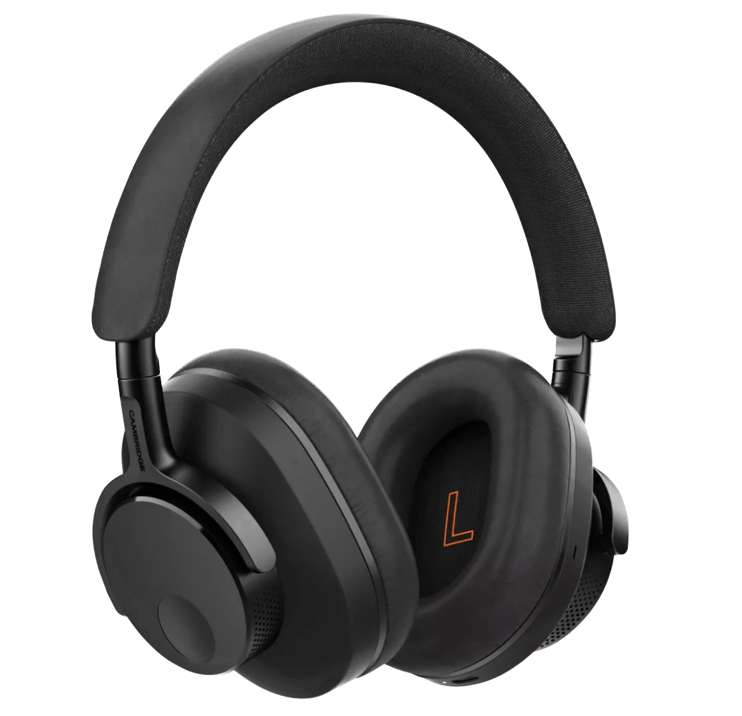 Cambridge Audio Melomania P100 SE Over Ear Headphones in Black, angled