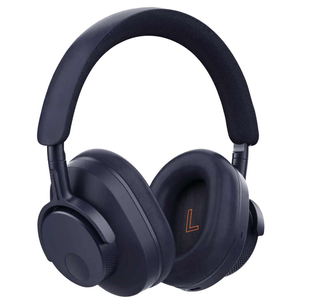 Cambridge Audio Melomania P100 SE Over Ear Headphones in Blue, angled