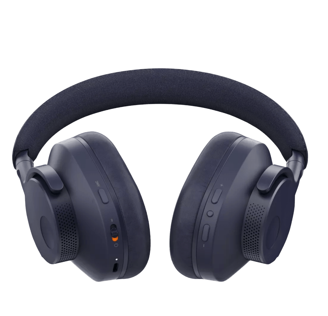 Cambridge Audio Melomania P100 SE Over Ear Headphones in Blue, controls shown