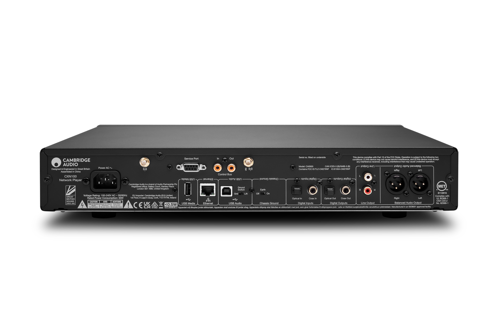 Cambridge Audio CXN 100 Network Player, back