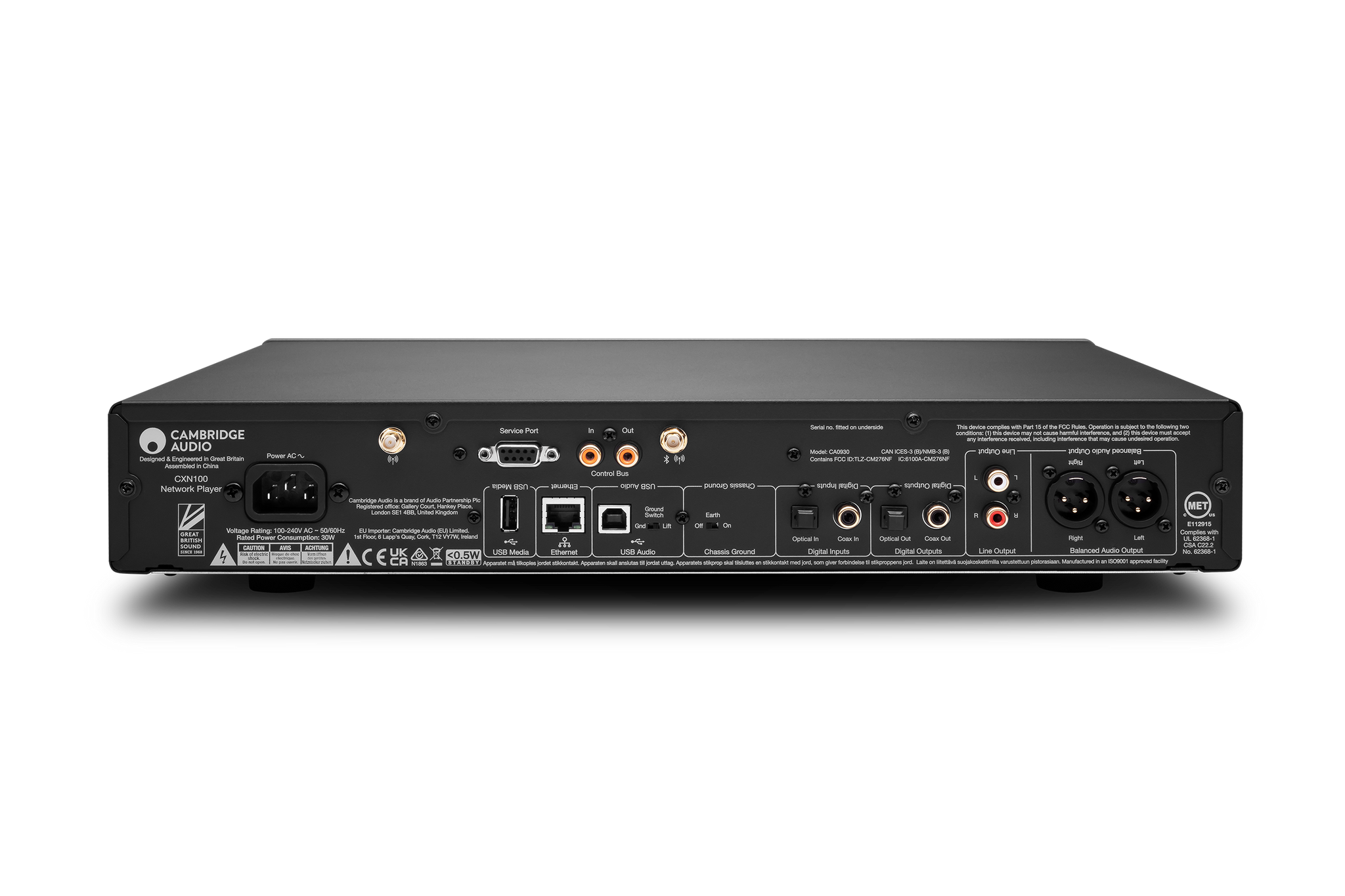 Cambridge Audio CXN 100 Network Player, back