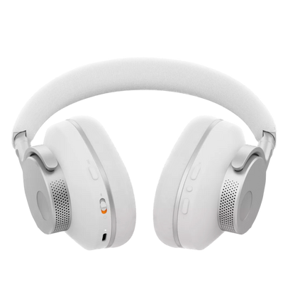 Cambridge Audio Melomania P100 SE Over Ear Headphones in White, controls shown