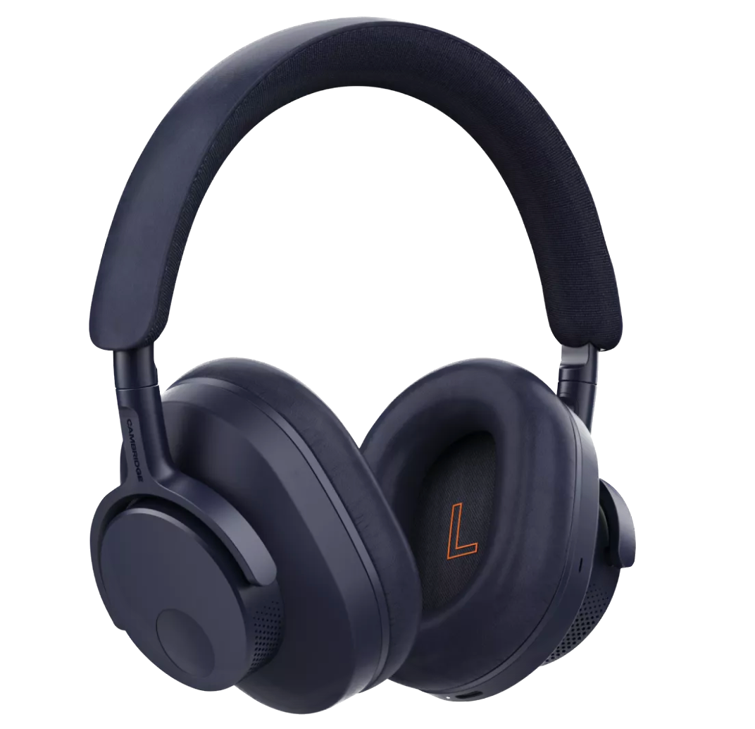 Cambridge Audio Melomania P100 SE Over Ear Headphones in Blue, angled