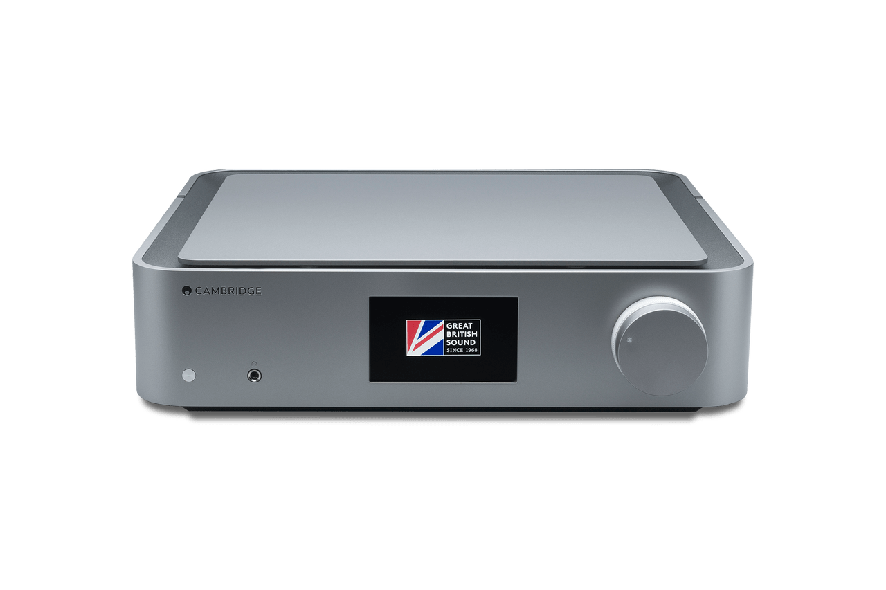 Cambridge Audio Edge NQ Preamplifier with Network Player, front and top view