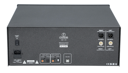 Canor CD 1.10 Tube CD Player / DAC rear of unit
