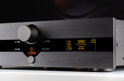 Canor DAC 2.10 Tube Based D/A Converter, closeup in Black