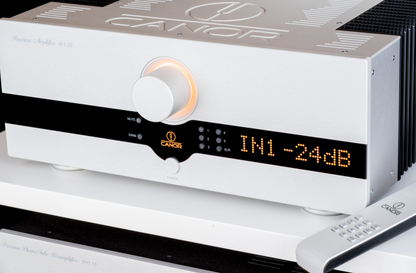 Canor AI 1.20 Integrated Solid-State Amplifier in Silver, with remote