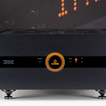 Canor Virtus M1 Vacuum Tube Power Amplifier in Black.  Front of unit