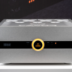 Canor Virtus M1 Vacuum Tube Power Amplifier in Silver. Front Image