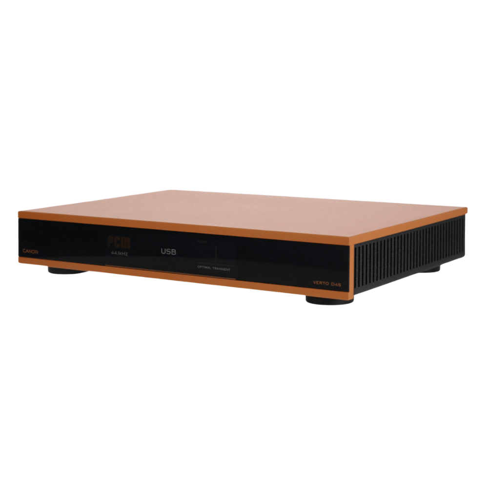 Canor Verto D4S Solid-State DAC in Bronze, angled