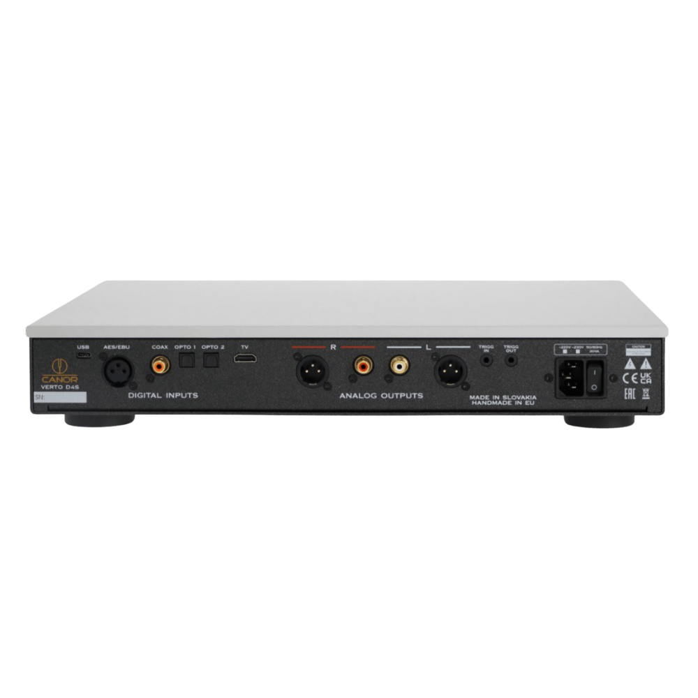 Canor Verto D4S Solid-State DAC in Silver, back