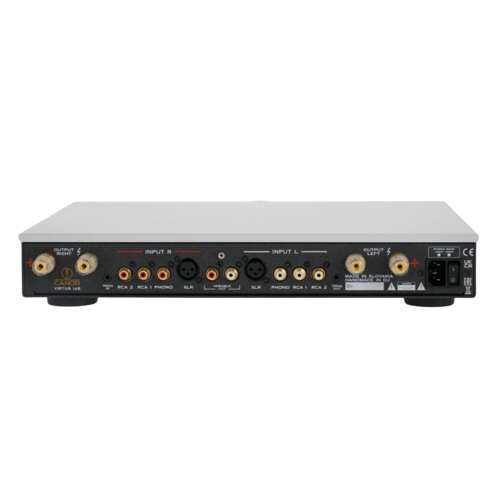 Canor Virtus 14S Integrated Solid-State Amplifier in silver, back