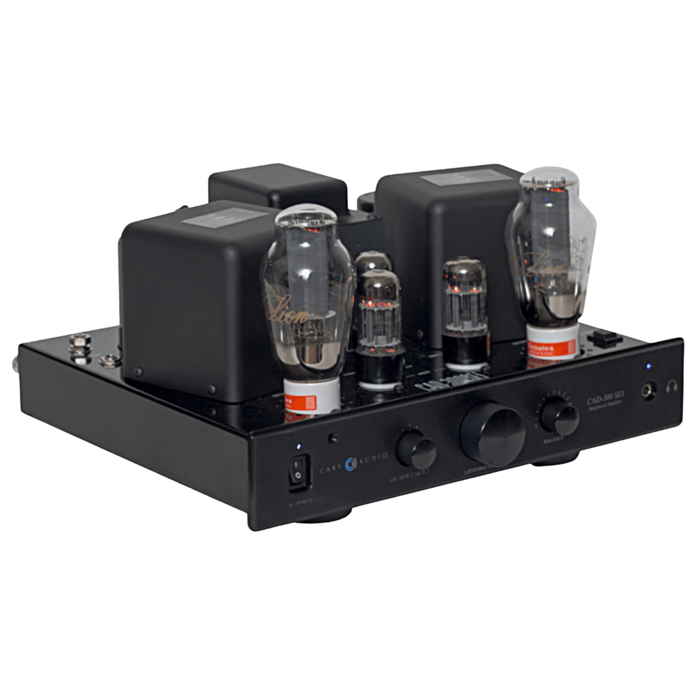 Cary Audio CAD-300SEI Integrated Amplifier in Black, angled to the right